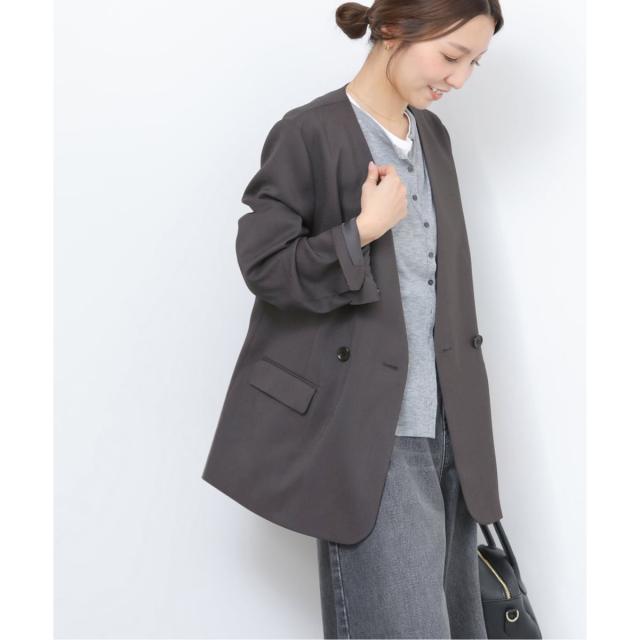 ジャーナルスタンダード レリューム（JOURNAL STANDARD relume）/《予約》ダブルフロントノーカラージャケット
