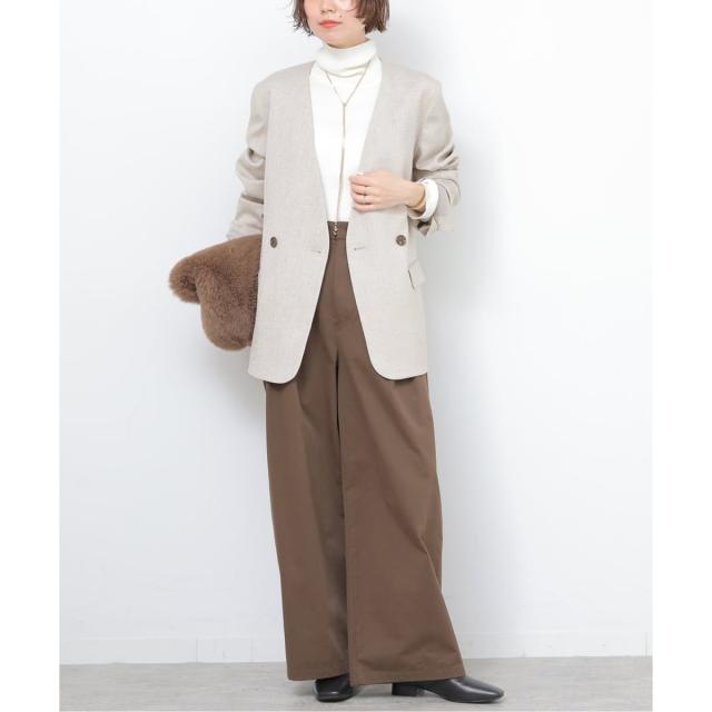 ジャーナルスタンダード レリューム（JOURNAL STANDARD relume）/《予約》ダブルフロントノーカラージャケット