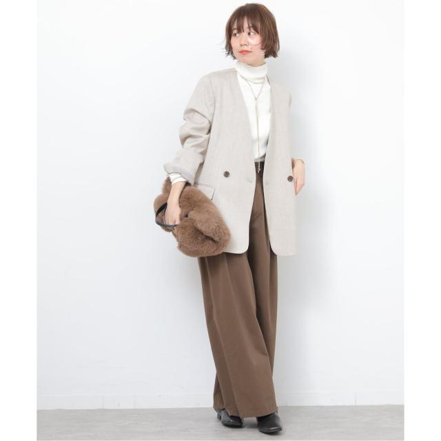 ジャーナルスタンダード レリューム（JOURNAL STANDARD relume）/《予約》ダブルフロントノーカラージャケット