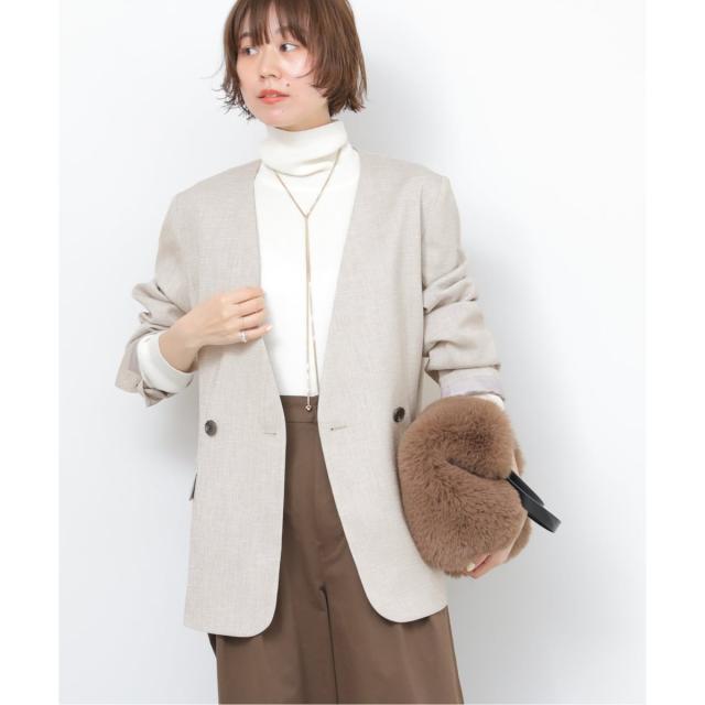 ジャーナルスタンダード レリューム（JOURNAL STANDARD relume）/《予約》ダブルフロントノーカラージャケット