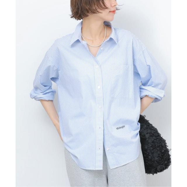 ジャーナルスタンダード レリューム（JOURNAL STANDARD relume）/《予約》ONE DAYロゴストライプシャツ