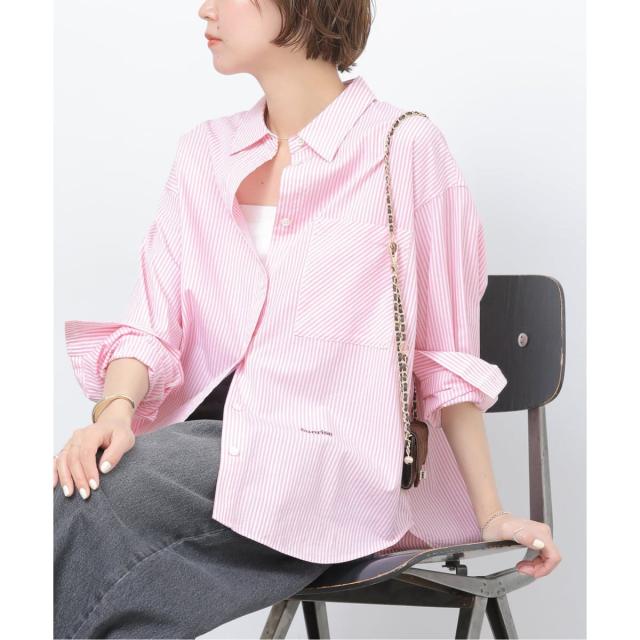 ジャーナルスタンダード レリューム（JOURNAL STANDARD relume）/《予約》ONE DAYロゴストライプシャツ