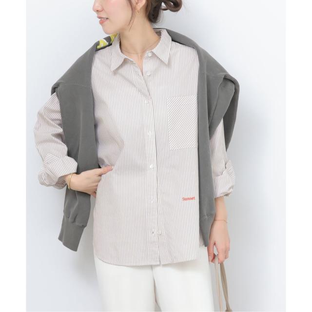 ジャーナルスタンダード レリューム（JOURNAL STANDARD relume）/《予約》ONE DAYロゴストライプシャツ