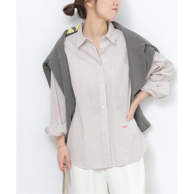 ジャーナルスタンダード レリューム（JOURNAL STANDARD relume）/《予約》ONE DAYロゴストライプシャツ