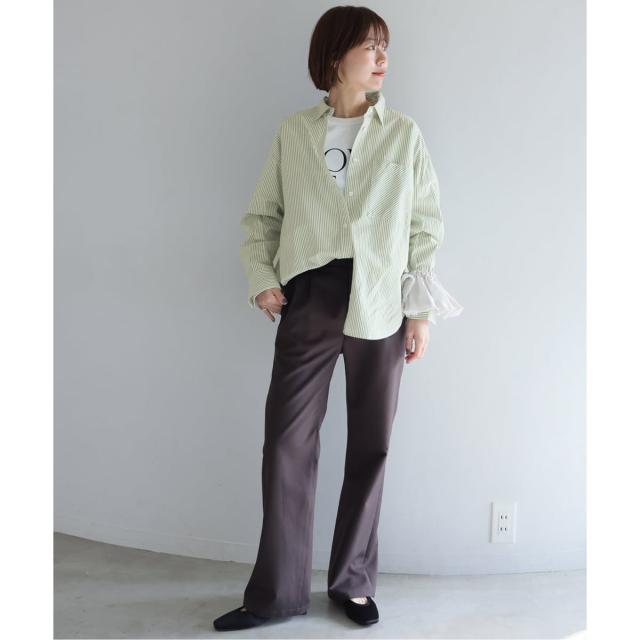 ジャーナルスタンダード レリューム（JOURNAL STANDARD relume）/《予約》ONE DAYロゴストライプシャツ