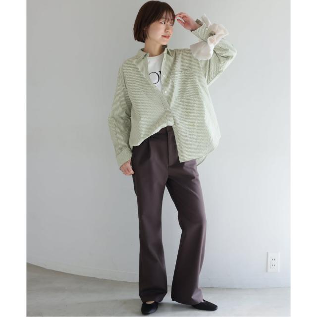 ジャーナルスタンダード レリューム（JOURNAL STANDARD relume）/《予約》ONE DAYロゴストライプシャツ