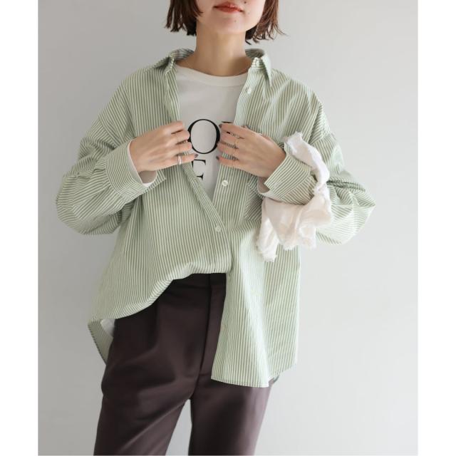 ジャーナルスタンダード レリューム（JOURNAL STANDARD relume）/《予約》ONE DAYロゴストライプシャツ