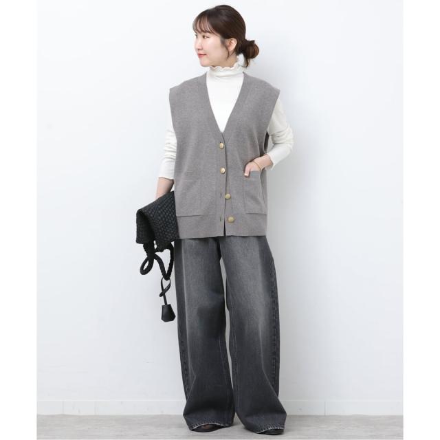 ジャーナルスタンダード レリューム（JOURNAL STANDARD relume）/《予約》コットンカシミヤミックスダブルニットベスト