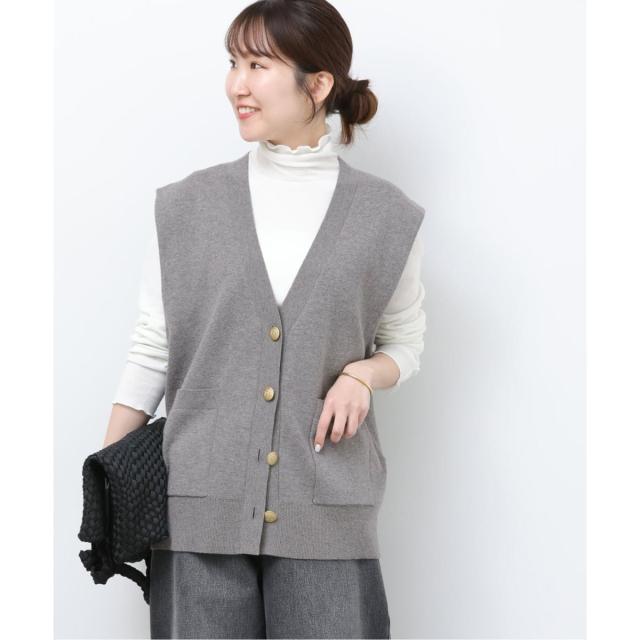 ジャーナルスタンダード レリューム（JOURNAL STANDARD relume）/《予約》コットンカシミヤミックスダブルニットベスト
