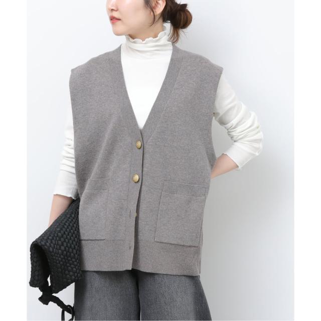 ジャーナルスタンダード レリューム（JOURNAL STANDARD relume）/《予約》コットンカシミヤミックスダブルニットベスト