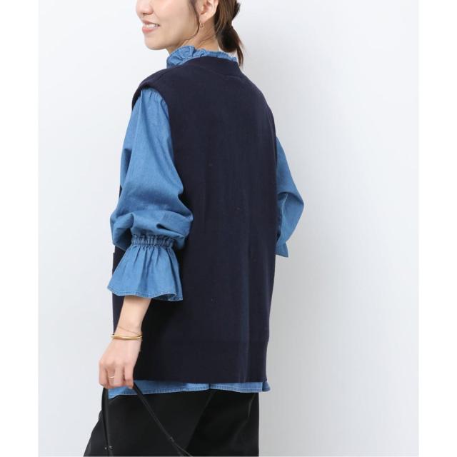 ジャーナルスタンダード レリューム（JOURNAL STANDARD relume）/《予約》コットンカシミヤミックスダブルニットベスト