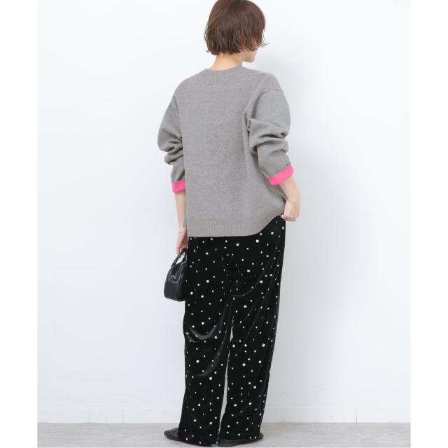 ジャーナルスタンダード レリューム（JOURNAL STANDARD relume）/《予約》ダブルニットコントラストカーディガン