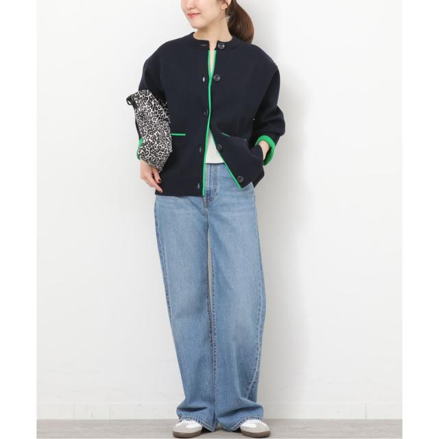 ジャーナルスタンダード レリューム（JOURNAL STANDARD relume）/《予約》ダブルニットコントラストカーディガン