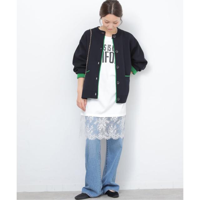 ジャーナルスタンダード レリューム（JOURNAL STANDARD relume）/《予約》ダブルニットコントラストカーディガン