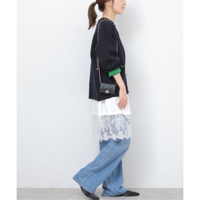 ジャーナルスタンダード レリューム（JOURNAL STANDARD relume）/《予約》ダブルニットコントラストカーディガン