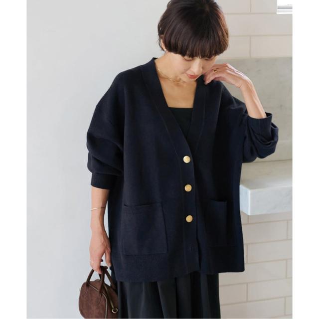 ジャーナルスタンダード レリューム（JOURNAL STANDARD relume）/《追加予約3 / 新色》コットンカシミヤミックスダブルニットVネックカ…