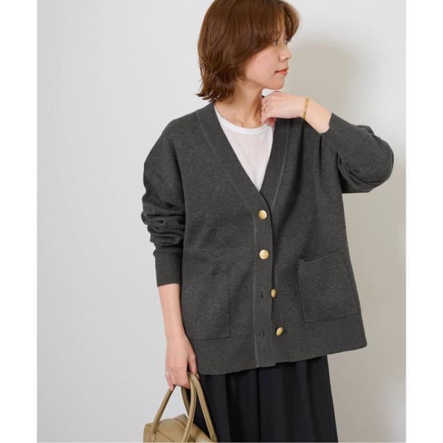 ジャーナルスタンダード レリューム（JOURNAL STANDARD relume）/《追加予約3 / 新色》コットンカシミヤミックスダブルニットVネックカ…