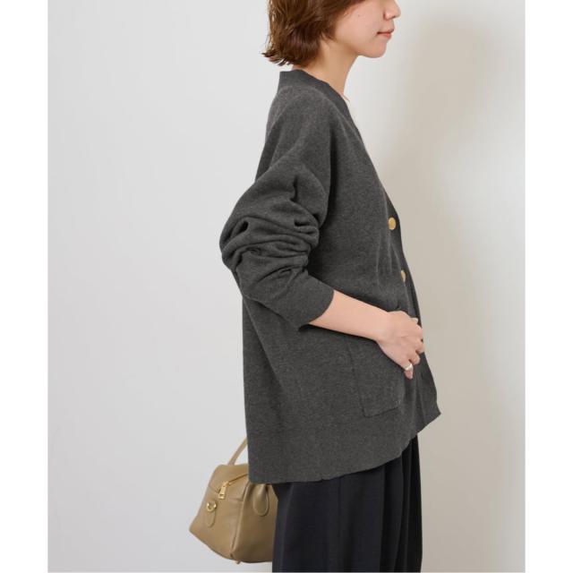 ジャーナルスタンダード レリューム（JOURNAL STANDARD relume）/《追加予約3 / 新色》コットンカシミヤミックスダブルニットVネックカ…