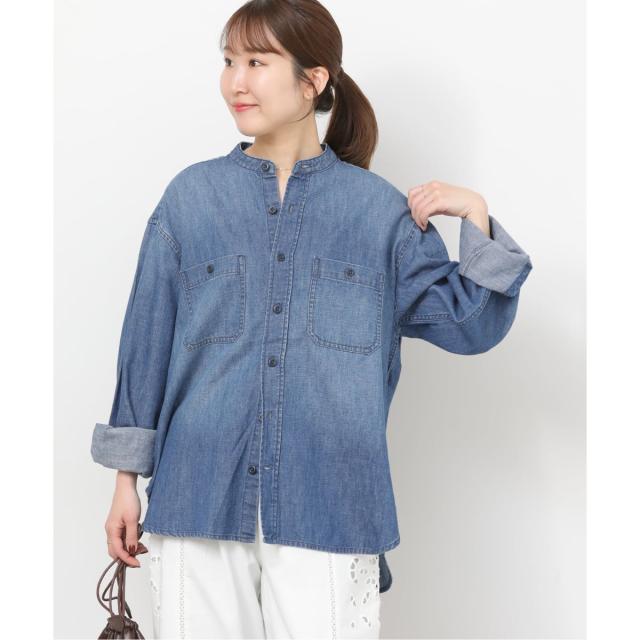 ジャーナルスタンダード レリューム（JOURNAL STANDARD relume）/デニムバンドカラーシャツ_4