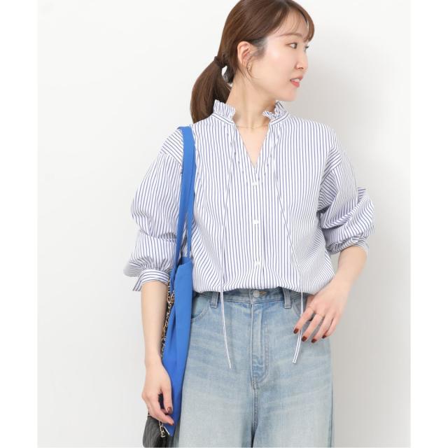 ジャーナルスタンダード レリューム（JOURNAL STANDARD relume）/ハイカウントストライプスタンドカラー2way_8