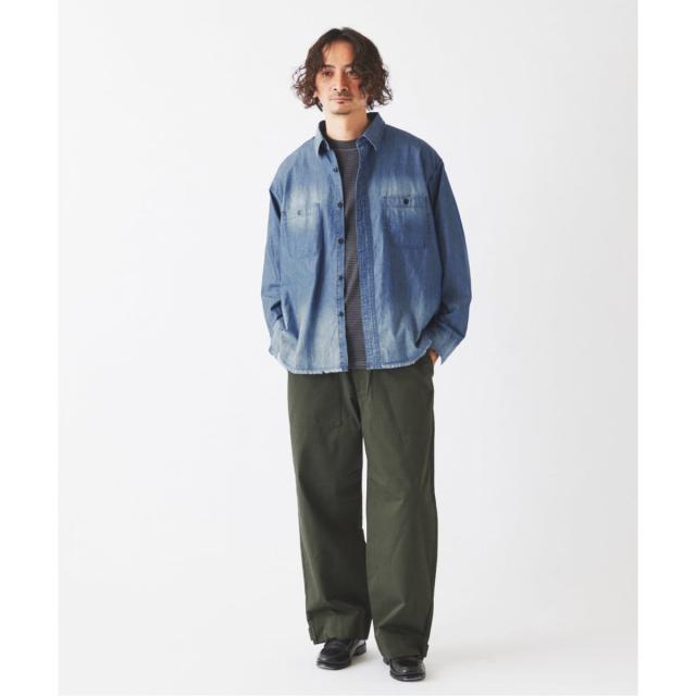 ジャーナルスタンダード レリューム（JOURNAL STANDARD relume）/シャンブレー アンカット フリンジ シャツ_5