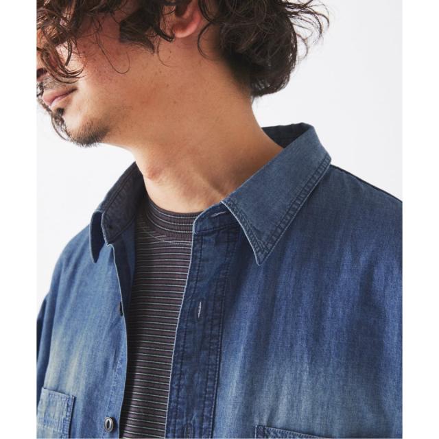 ジャーナルスタンダード レリューム（JOURNAL STANDARD relume）/シャンブレー アンカット フリンジ シャツ_9