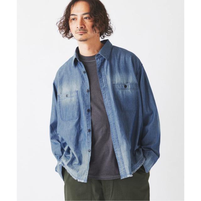 ジャーナルスタンダード レリューム（JOURNAL STANDARD relume）/シャンブレー アンカット フリンジ シャツ_10