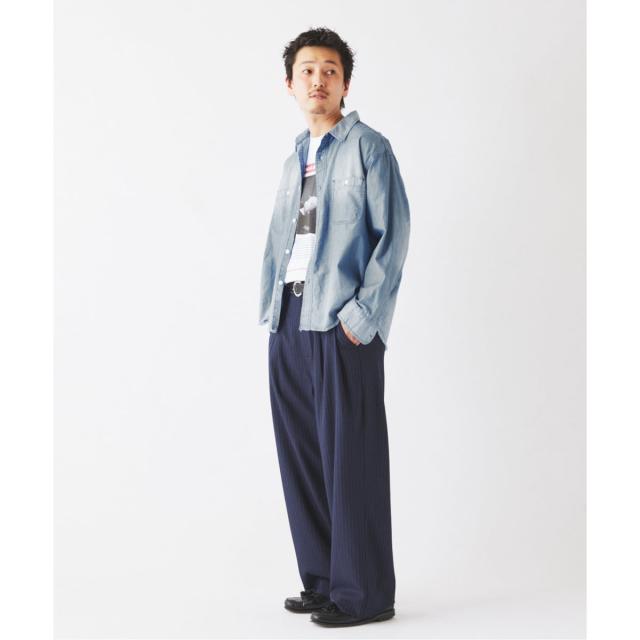 ジャーナルスタンダード レリューム（JOURNAL STANDARD relume）/シャンブレー アンカット フリンジ シャツ_15