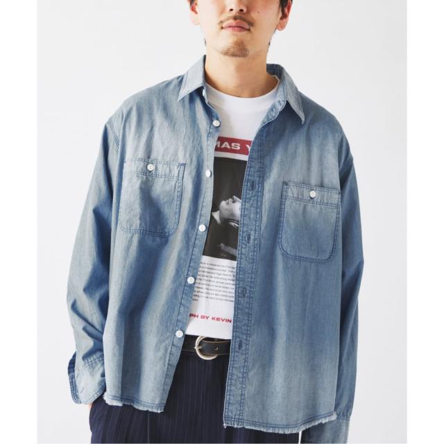 ジャーナルスタンダード レリューム（JOURNAL STANDARD relume）/シャンブレー アンカット フリンジ シャツ_18
