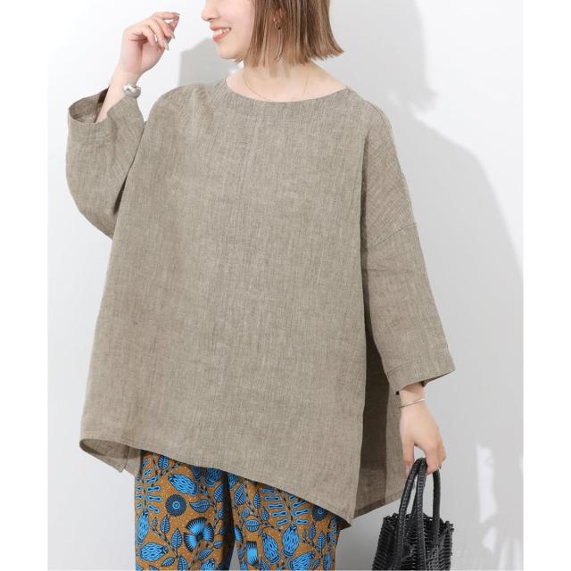 ジャーナルスタンダード レリューム（JOURNAL STANDARD relume）/《予約》ベルギーリネンポンチョブラウス
