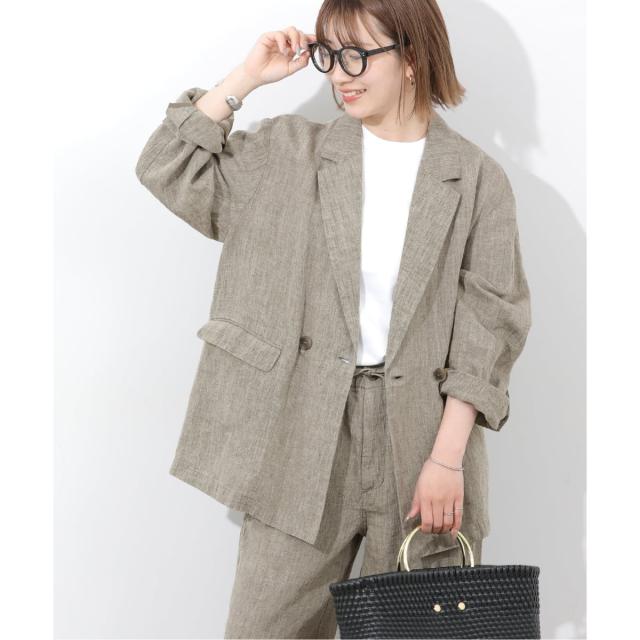 ジャーナルスタンダード レリューム（JOURNAL STANDARD relume）/ベルギーリネンテーラードダブルジャケット