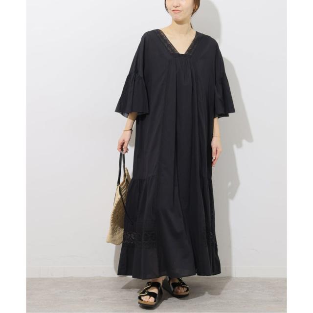 ジャーナルスタンダード レリューム（JOURNAL STANDARD relume）/コットンボイルVネックレースワンピース
