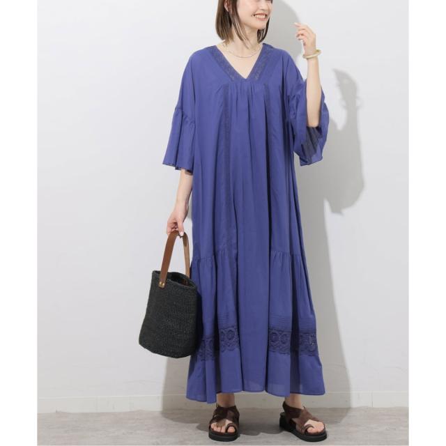 ジャーナルスタンダード レリューム(JOURNAL STANDARD relume)/コットンボイルVネックレースワンピース ジャーナルスタンダード レリューム(JOURNAL STANDARD relume)/コットンボイルVネックレースワンピース