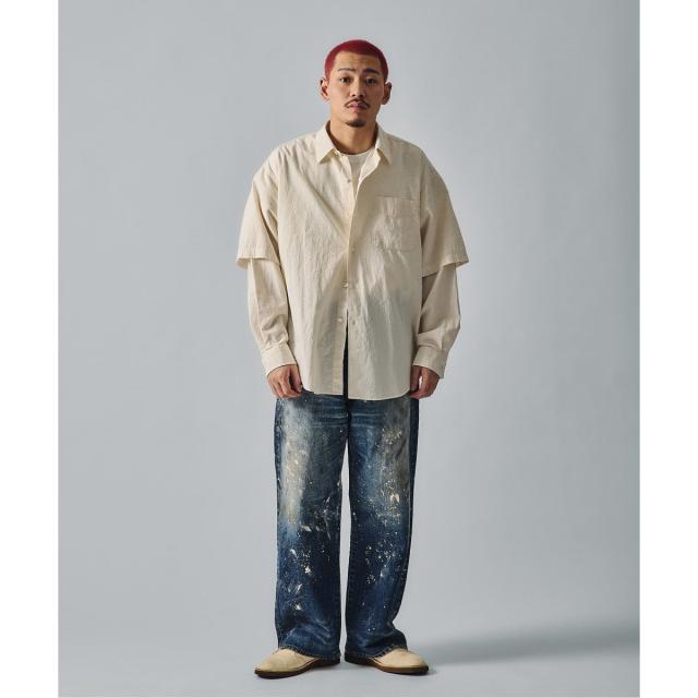 J．S．ホームステッド（J．S．Homestead）/《予約》J．S．Homestead / コットンリネン ウェザー2ウェイスリーブシャツの通販は