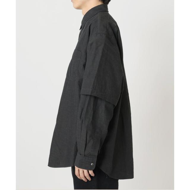 J．S．ホームステッド（J．S．Homestead）/《予約》J．S．Homestead / コットンリネン ウェザー2ウェイスリーブシャツの通販は