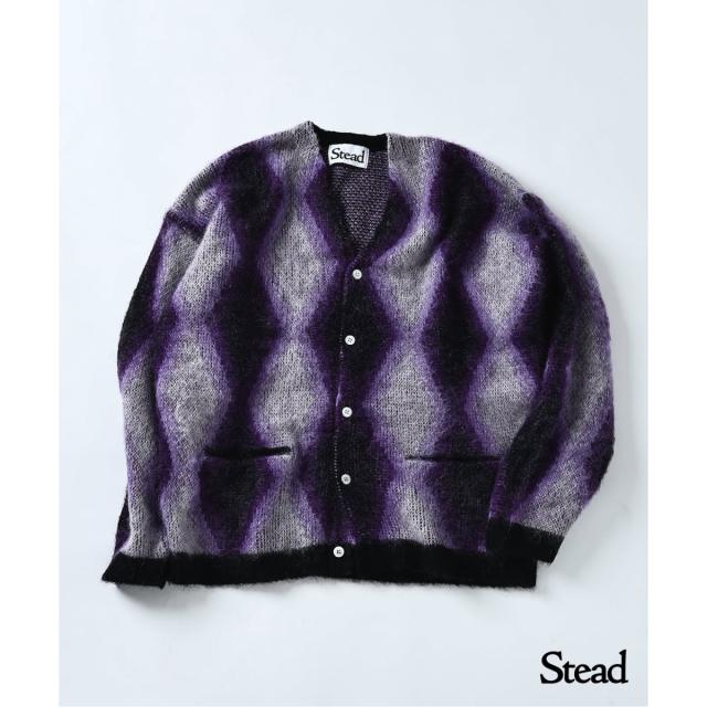 J．S．ホームステッド（J．S．stead）/Stead / モヘア ミックス スクエア カーディガン