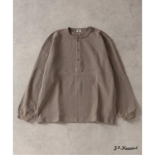 J．S．ホームステッド（J．S．Homestead）/J．S．Homestead / レノ メッシュ ファブリック ヘンリー ネック ロンT