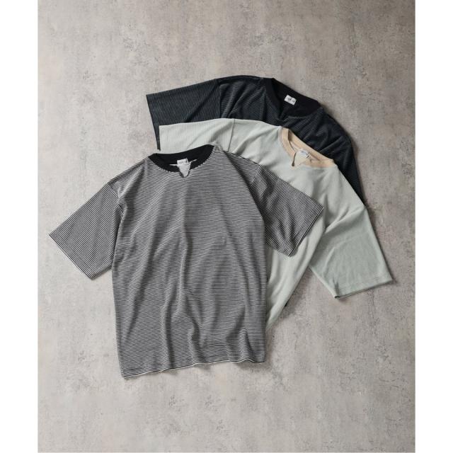 J．S．ホームステッド（J．S．Homestead）/J．S．Homestead / ベルベット ボーダー キー × ボート ネック Tシャツ_4