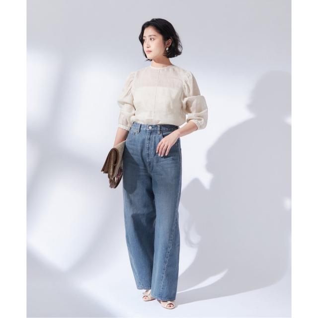 JOURNAL STANDARD アンティークデニム ギャザータックパンツ journal