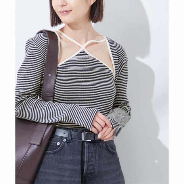 ジャーナルスタンダード レサージュ（journal standard L’essage）/【JANE SMITH/ジェーンスミス】COTTON RANDOM BORDER RIB CAMI：の通販は