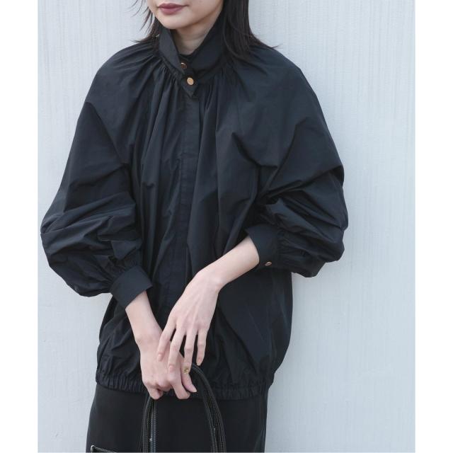 夏新作 軽快なリズムを重ねるボタニカル柄チュールシャツ レディース