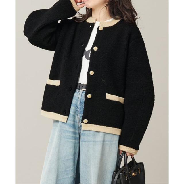 ジャーナルスタンダード レサージュ（journal standard L’essage）/《SP》【金子綾さん着用】バイカラーボアカーディガン
