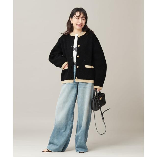 ジャーナルスタンダード レサージュ（journal standard L’essage）/《SP》【金子綾さん着用】バイカラーボアカーディガン