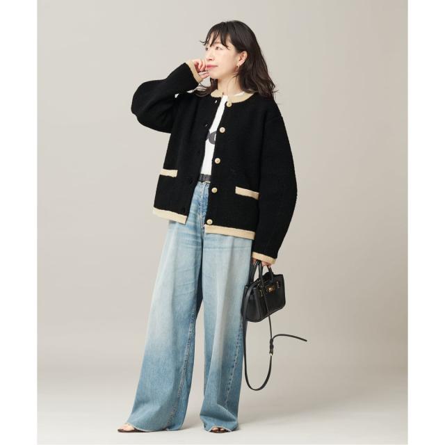 ジャーナルスタンダード レサージュ（journal standard L’essage）/《SP》【金子綾さん着用】バイカラーボアカーディガン