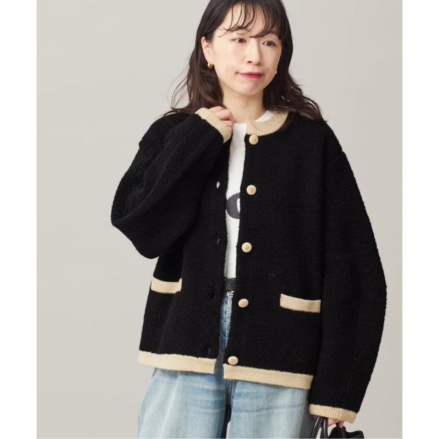 ジャーナルスタンダード レサージュ（journal standard L’essage）/《SP》【金子綾さん着用】バイカラーボアカーディガン