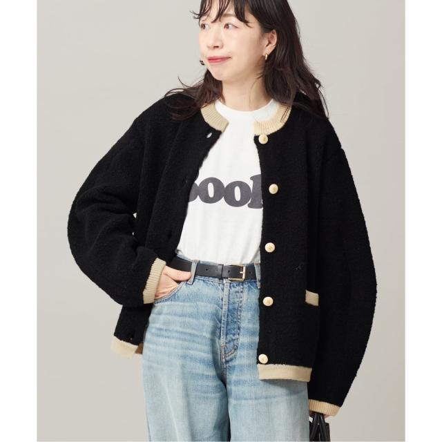 ジャーナルスタンダード レサージュ（journal standard L’essage）/《SP》【金子綾さん着用】バイカラーボアカーディガン