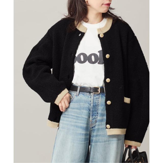 ジャーナルスタンダード レサージュ（journal standard L’essage）/《SP》【金子綾さん着用】バイカラーボアカーディガン