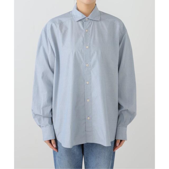 ジャーナルスタンダードレサージュ　ムジタックスリーブシャツ　ブルー ジャーナルスタンダードレサージュ ムジタックスリーブシャツ ブルー