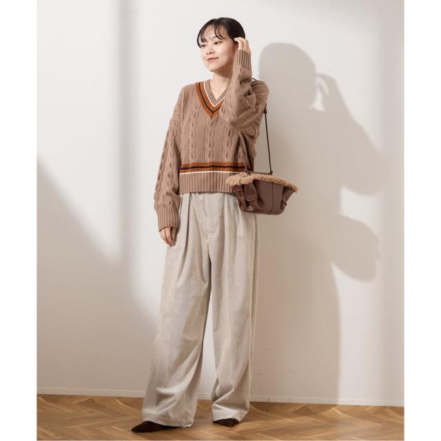 ジャーナルスタンダード レサージュ（journal standard L’essage）/《追加2》ストレッチコーデュロイ 2タックパンツ