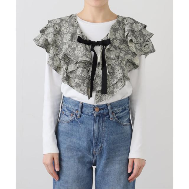 ジャーナルスタンダード レサージュ（journal standard L’essage）/【FUMIE TANAKA(フミエタナカ)】flower jq frill neck：ブラウス